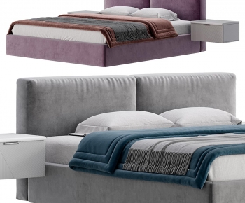 Modern Double Bed-ID:993824963