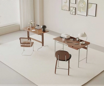 Modern Computer Desk And Chair-ID:629010924