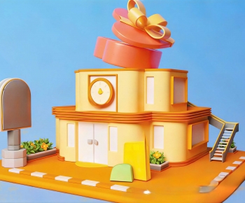 Modern Cartoon House-ID:770297058