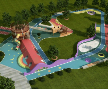 Modern Park Landscape-ID:582582005