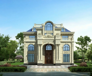 Simple European Style Detached Villa-ID:457672123