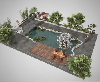 New Chinese Style Courtyard/landscape-ID:484736922