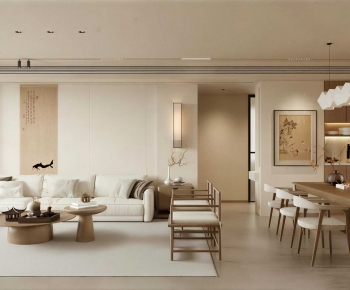 New Chinese Style A Living Room-ID:639264118