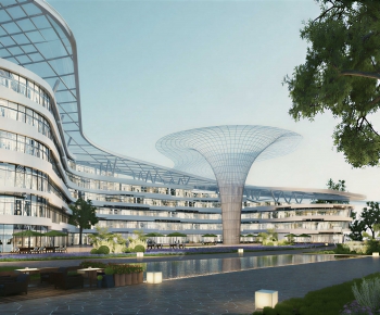 Modern Appearance Of Commercial Building-ID:755522012