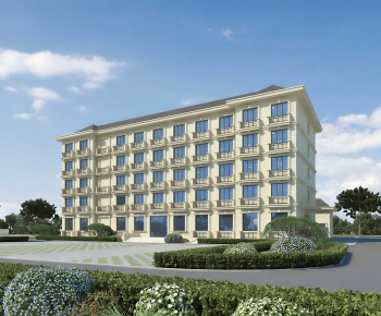 Simple European Style Appearance Of Commercial Building-ID:284621008