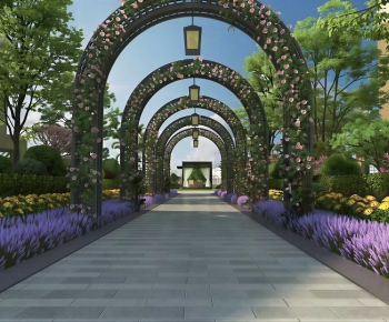 Modern Park Landscape-ID:187098982