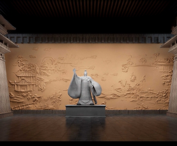 New Chinese Style Exhibition Hall-ID:953423984