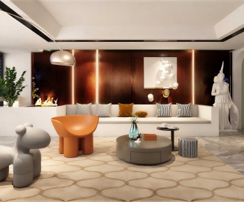 Modern A Living Room-ID:502825023