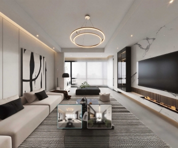 Modern A Living Room-ID:733104941
