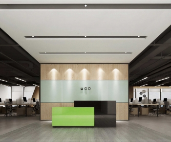 Modern Office Reception Desk-ID:888778922