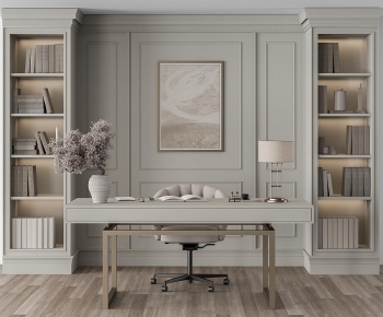 Modern Computer Desk And Chair-ID:151765111