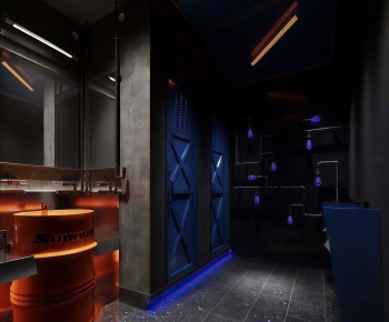 Industrial Style Public Toilet-ID:913249027