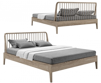 Modern Double Bed-ID:390762093