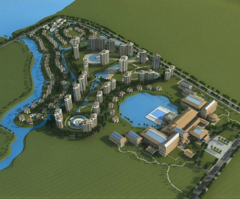 Modern Architectural Bird's-eye View Planning-ID:247013095