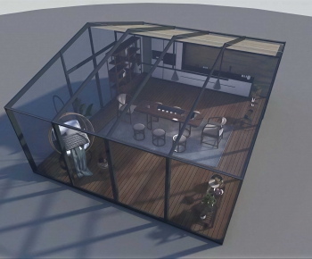 Modern Glass Sun Room-ID:417923933