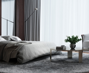 Modern Double Bed-ID:108414896