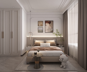 Simple European Style Bedroom-ID:878711945