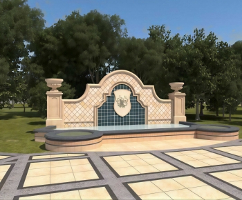 European Style Courtyard/landscape-ID:873763087