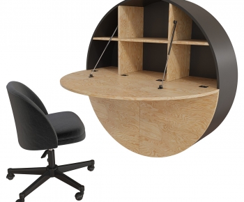 Modern Computer Desk And Chair-ID:457518101