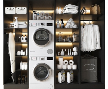 Modern Laundry Cabinet-ID:387212044