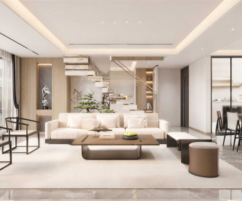 New Chinese Style A Living Room-ID:288410295