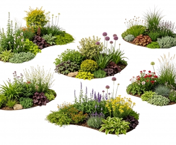 Modern Flowers And Grass-ID:936570889