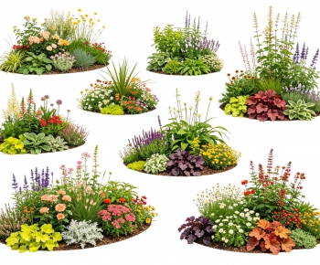 Modern Flowers And Grass-ID:298974996