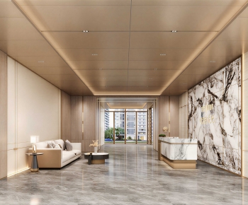 Modern Office Reception Desk-ID:658575064