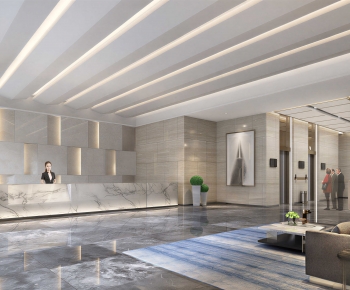 Modern Office Reception Desk-ID:397394904
