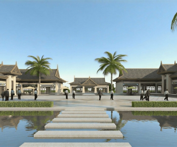 New Chinese Style Park Landscape-ID:582226992