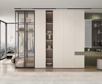 Modern Clothes Storage Area-ID:681876907