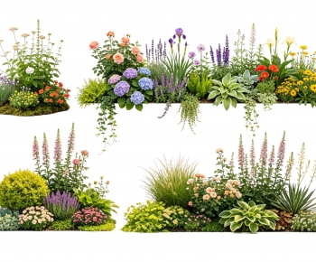Modern Flowers And Grass-ID:882941965