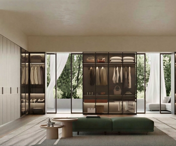 Modern Clothes Storage Area-ID:607970955