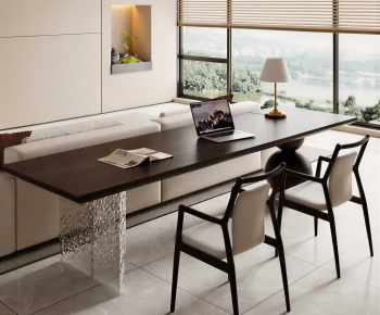 Modern Computer Desk And Chair-ID:754662047