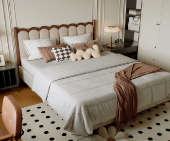 Modern Double Bed-ID:967837105