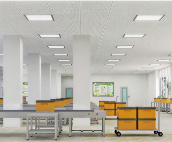 Modern Factory Floor/warehouse-ID:124990949