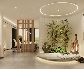 New Chinese Style Plant Landscaping-ID:627485043