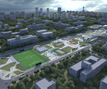 Modern Architectural Bird's-eye View Planning-ID:669119413