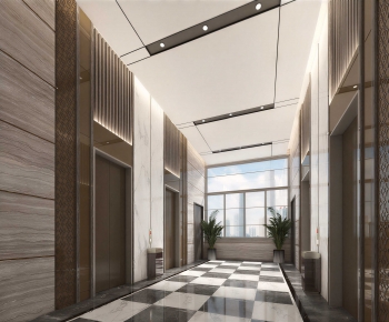 Modern Office Elevator Hall-ID:506563901