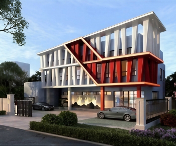 Modern Building Appearance-ID:408286091