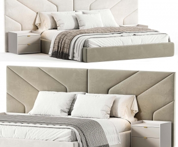 Modern Double Bed-ID:683470962