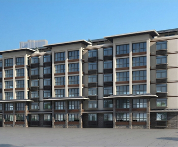 New Chinese Style Building Appearance-ID:821970943