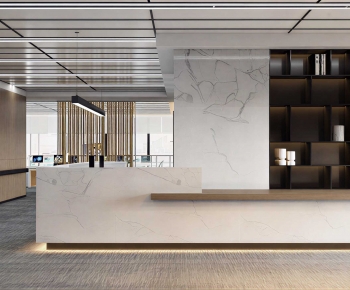 Modern Office Reception Desk-ID:797420021