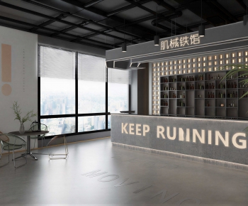 Modern Office Reception Desk-ID:596496119