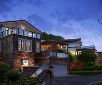 Simple European Style Villa Appearance-ID:225240951