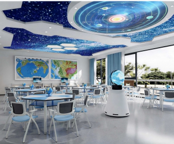 Modern School Classrooms-ID:754085063