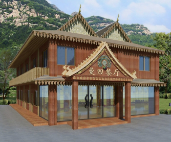 New Chinese Style Building Appearance-ID:104459056