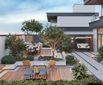 Modern Courtyard/landscape-ID:929195882