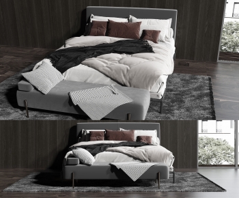 Modern Double Bed-ID:135256055