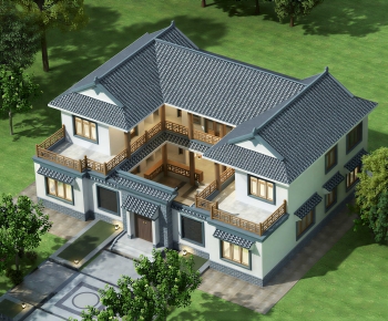 Chinese Style Villa Appearance-ID:781285054